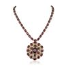 Image 2 : 14KT Yellow Gold 71.78ctw Ruby Necklace