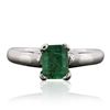 Image 1 : 14KT White Gold 1.05ct Emerald Ring