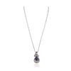 Image 2 : 18KT White Gold 4.54ct Tanzanite and Diamond Pendant With Chain