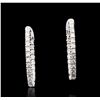 Image 1 : 14KT White Gold 0.69ctw Diamond Earrings