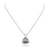 Image 2 : 14KT White Gold 10.30ctw Black Diamond Pendant With Chain