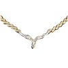 Image 1 : 14KT White and Yellow Gold 8.84ctw Diamond Necklace