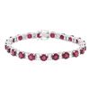 Image 1 : 14KT White Gold 18.90ctw Ruby and Diamond Bracelet