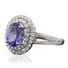 Image 2 : 14KT White Gold 2.47ct Tanzanite and Diamond Ring