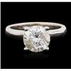 Image 1 : 14KT White Gold 2.28ct Brilliant Cut Diamond Solitaire Ring