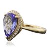 Image 2 : 14KT Yellow Gold 3.43ct Tanzanite and Diamond Ring