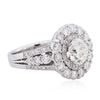 Image 2 : 14KT White Gold EGL Certified 3.65ctw Diamond Ring