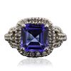 Image 1 : 14KT White Gold 3.91ct Tanzanite and Diamond Ring