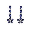 Image 1 : 14KT White Gold 7.52ct Sapphire and Diamond Earrings