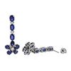 Image 2 : 14KT White Gold 7.52ct Sapphire and Diamond Earrings