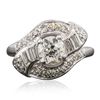 Image 1 : 14KT White Gold 1.29ctw Diamond Ring