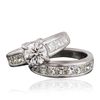 Image 3 : Platinum 3.93ctw Diamond Wedding Set