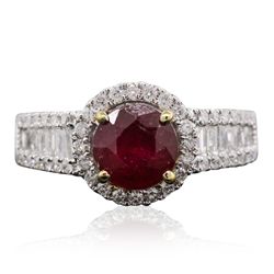 14KT Two-Tone Gold 1.94ct Ruby and Diamond Ring