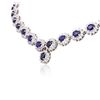 Image 3 : 14KT White Gold 18.20ctw Sapphire and Diamond Necklace