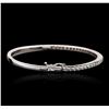 Image 2 : 14KT White Gold 1.60ctw Diamond Bangle  Bracelet