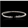 Image 3 : 14KT White Gold 1.60ctw Diamond Bangle  Bracelet