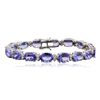 Image 1 : 14KT White Gold 22.56ctw Tanzanite and Diamond Bracelet