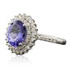 Image 2 : 14KT White Gold 1.92ct Tanzanite and Diamond Ring