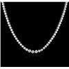 Image 2 : 14KT White Gold 5.14ctw Diamond Necklace