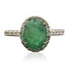 Image 1 : 14KT Yellow Gold 1.56ct Emerald and Diamond Ring