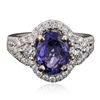 Image 1 : 18KT White Gold 2.60ct Tanzanite and Diamond Ring
