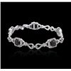 Image 1 : 14KT White Gold 8.65ctw Black Diamond Bracelet