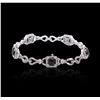 Image 2 : 14KT White Gold 8.65ctw Black Diamond Bracelet