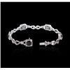 Image 3 : 14KT White Gold 8.65ctw Black Diamond Bracelet