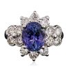 Image 1 : 14KT White Gold 4.14ct Tanzanite and Diamond Ring