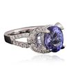 Image 2 : 18KT White Gold 3.74ct Tanzanite and Diamond Ring