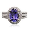 Image 1 : 14KT White Gold 2.14ct Tanzanite and Diamond Ring