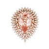 Image 1 : 14KT Rose Gold 10.29ct Morganite and Diamond Ring