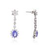 Image 2 : 14KT White Gold 3.18ctw Tanzanite and Diamond Earrings