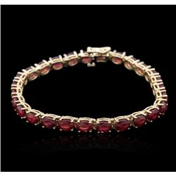 14KT Yellow Gold 17.01ctw Ruby Bracelet