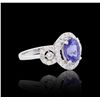 Image 2 : 14KT White Gold 1.63ct Tanzanite and Diamond Ring