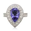 Image 1 : 14KT White Gold 2.82ct Tanzanite and Diamond Ring