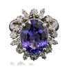 Image 2 : 14KT White Gold 6.11ct Tanzanite and Diamond Ring