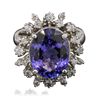 Image 2 : 14KT White Gold 6.11ct Tanzanite and Diamond Ring