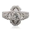 Image 1 : 18KT White Gold 2.34ctw Diamond Ring