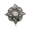 Image 1 : 14KT Two-Tone Gold 1.87ct Opal and Diamond Brooch