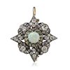 Image 2 : 14KT Two-Tone Gold 1.87ct Opal and Diamond Brooch