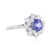 Image 2 : 14KT White Gold 1.53ct Tanzanite and Diamond Ring