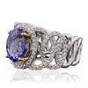 Image 2 : 14KT Two-Tone Gold 3.59ct Tanzanite and Diamond Ring