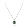 Image 2 : 14KT White and Yellow Gold 8.95ct Emerald and Diamond Pendant