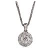 Image 1 : 14KT White Gold 0.93ctw Diamond Pendant With Chain