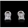 Image 1 : 14KT White Gold 1.07ctw Diamond Solitaire Earrings