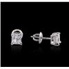 Image 2 : 14KT White Gold 1.07ctw Diamond Solitaire Earrings