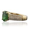 Image 2 : 14KT Yellow Gold 1.52ct Emerald and Diamond Ring