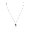 Image 1 : 14KT White Gold 2.99ct Topaz and Diamond Pendant With Chain