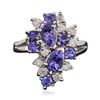 Image 1 : 14KT White Gold 2.00ctw Tanzanite and Diamond Ring